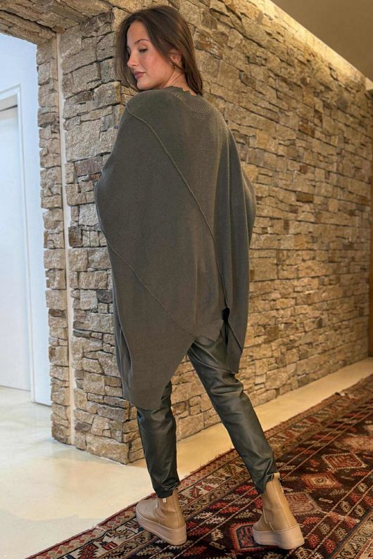 Paloma Oversized Grunge Knit Khaki